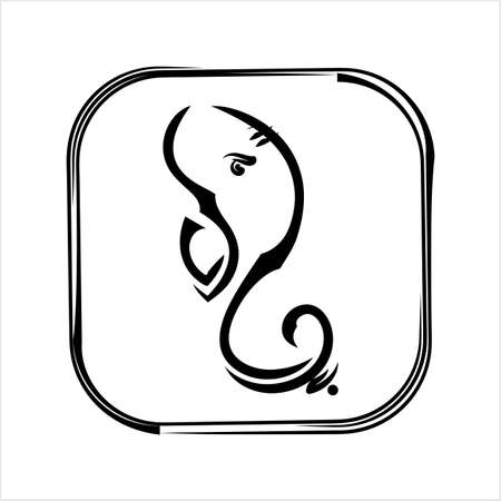 Ganesha The Lord Of Wisdom Design Vector Art Illustrationのイラスト素材