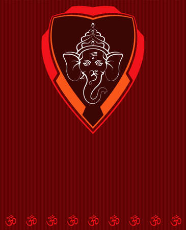 Ganesha The Lord Of Wisdom Design Vector Art Illustrationのイラスト素材