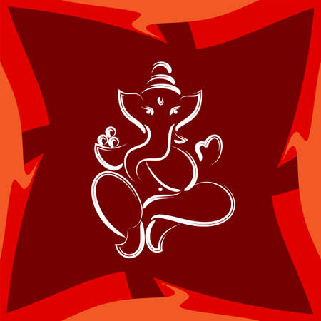 Ganesha The Lord Of Wisdom Design Vector Art Illustrationのイラスト素材