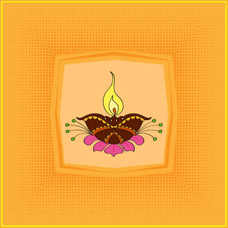 Diwali Greeting, Festival Of Light Vector Art Illustrationのイラスト素材