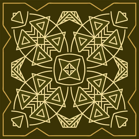 Folk, Tribal Design, Motif, Wall Painting Vector Art Illustrationのイラスト素材