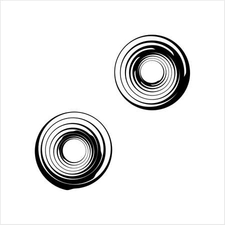 Geometric Shape Circle, Pinwheel Line Art Drawing Design Vector Art Illustrationのイラスト素材