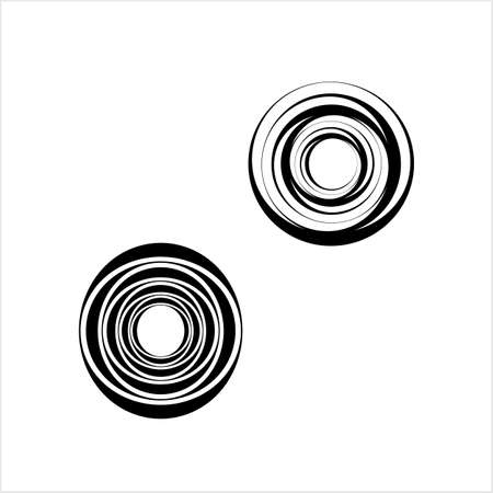Geometric Shape Circle, Pinwheel Line Art Drawing Design Vector Art Illustrationのイラスト素材