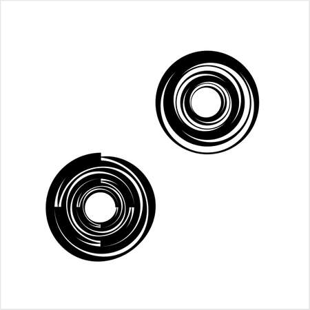 Geometric Shape Circle, Pinwheel Line Art Drawing Design Vector Art Illustrationのイラスト素材