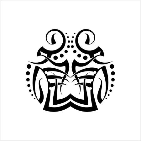 Tribal Tattoo Design Creative Vector Art Illustrationのイラスト素材