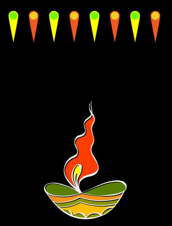 Diwali Greeting Design Vector Artのイラスト素材