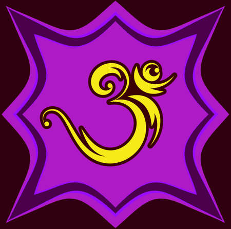 Aum (Om) The Holy Motif Stipple Effect Vector Illustration