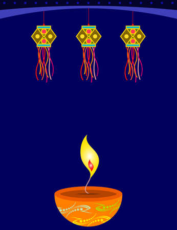 Diwali Greeting Design Vector Artのイラスト素材