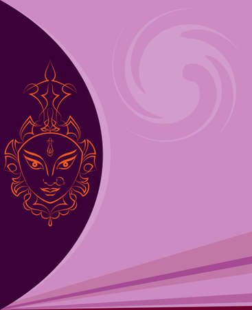 Durga Goddess of Power Vector Illustration