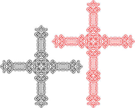Christian Cross Design Vector Artのイラスト素材