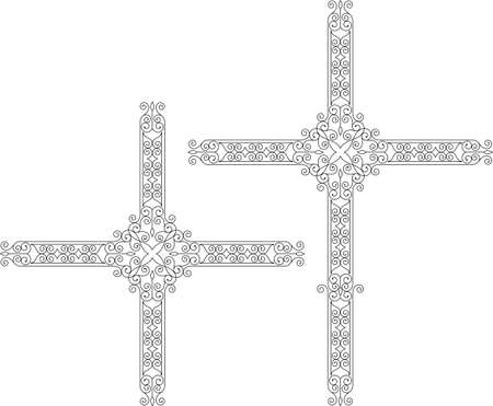 Christian Cross Design Vector Artのイラスト素材