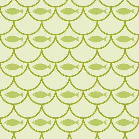 Fish Seamless Pattern Vector Illustrationのイラスト素材