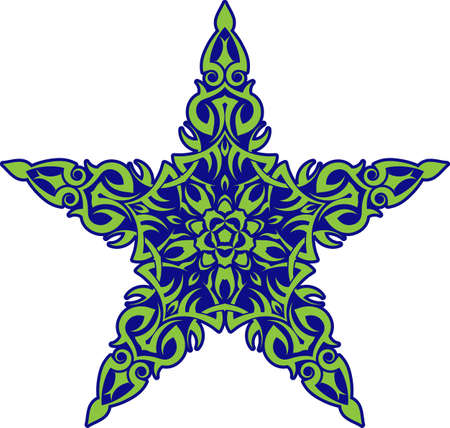 Tattoo Star Symbol Vector Illustrationのイラスト素材