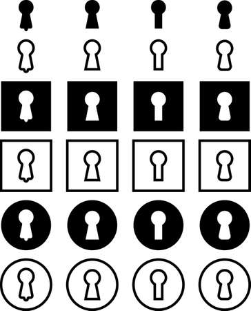 Keyhole Icon Vector Illustrationのイラスト素材