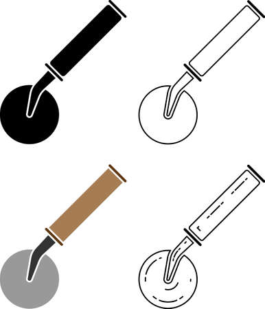 Pizza Slicer Tool Vector Illustrationのイラスト素材
