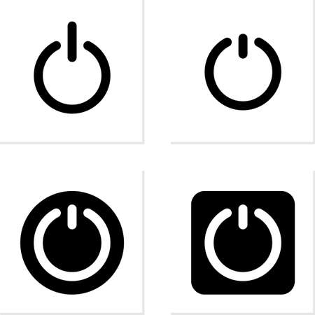 Power On / Off Switch Icon, Sign / Symbol Vector Illustrationのイラスト素材