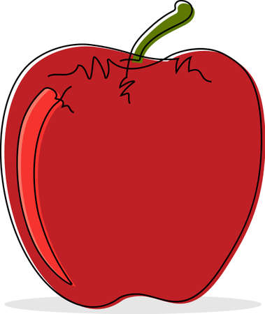 Apple Sketch Style Vector Illustrationのイラスト素材