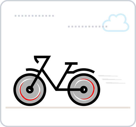 Bicycle Creative Concept Art Vector Illustrationのイラスト素材