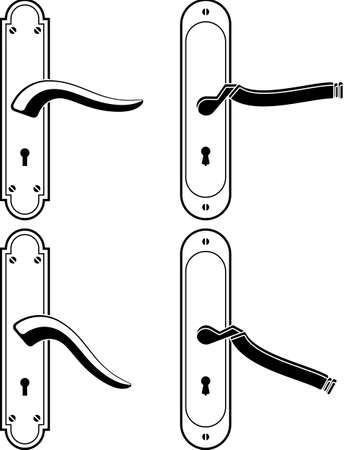 Door Handle Vector Illustrationのイラスト素材