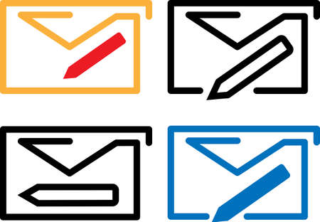 Compose Mail Icon Vector Illustrationのイラスト素材