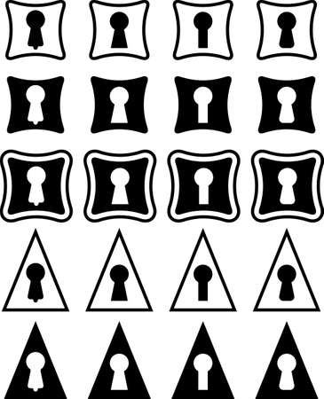 Keyhole Icon Vector Illustrationのイラスト素材