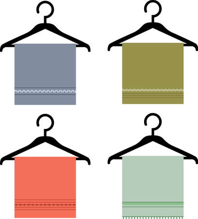 Towel On Hanger Icon Vector Illustrationのイラスト素材