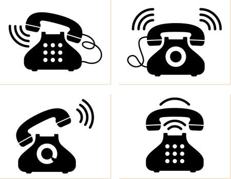 Telephone Icon Vector Illustrationのイラスト素材