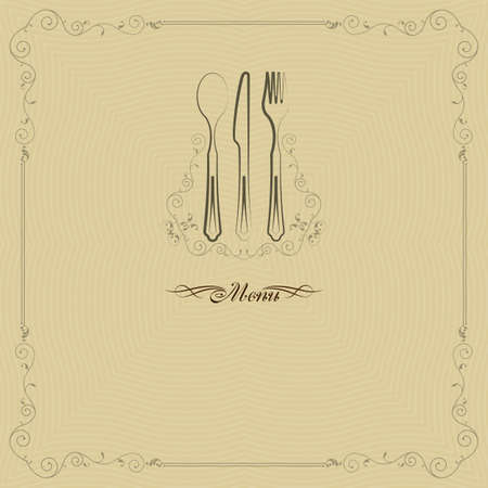Menu Card Design Template  Vector Illustrationのイラスト素材