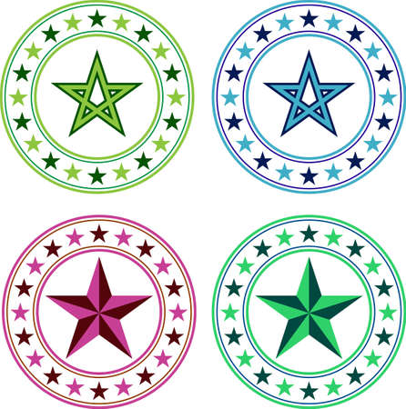 Stars In Circle Vector Illustrationのイラスト素材
