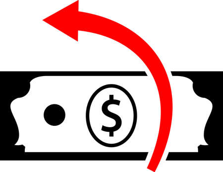 Money Back Dollar Icon Vector Illustrationのイラスト素材