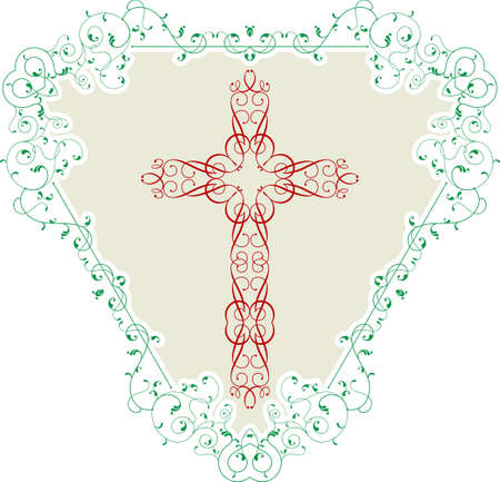 Christian Cross Design Vector Artのイラスト素材