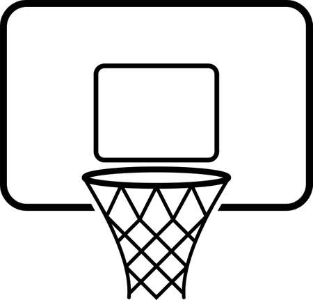 Basketball Net Icon, Basketball Net Board Vector Illustrationのイラスト素材