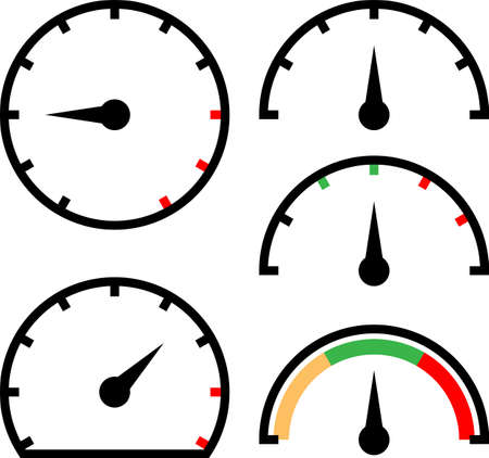 Speedometer Icon Vector Illustrationのイラスト素材