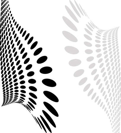 Background Composition, Web Template (Halftone) Vector Illustrationのイラスト素材