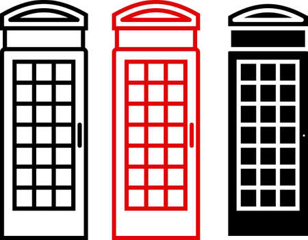 Phone Booth Vector Illustrationのイラスト素材