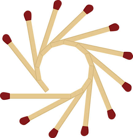 Matchstick Pattern Icon Vector Illustrationのイラスト素材