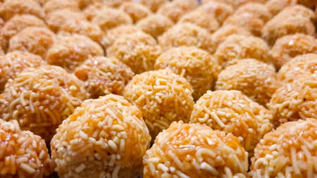 Chak-chak traditional asian sweet dessert stockの写真素材