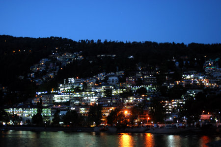 nainital night viewの写真素材