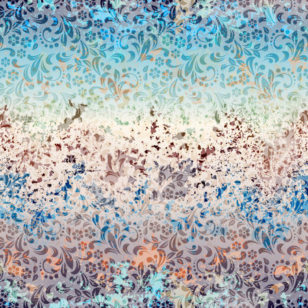 Seamless background pattern. Elegant vintage wallpaper or fabric.の写真素材