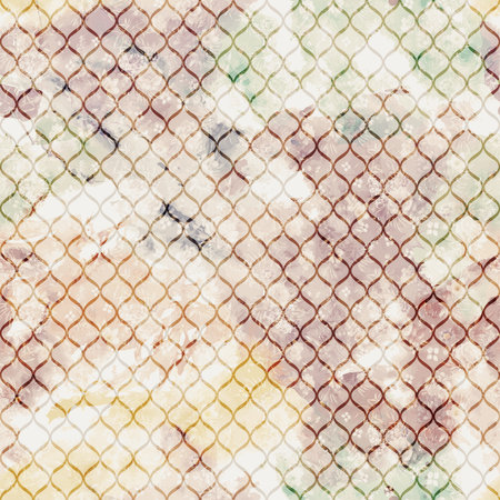 Seamless vector pattern with hand drawn zigzag stripes.の写真素材