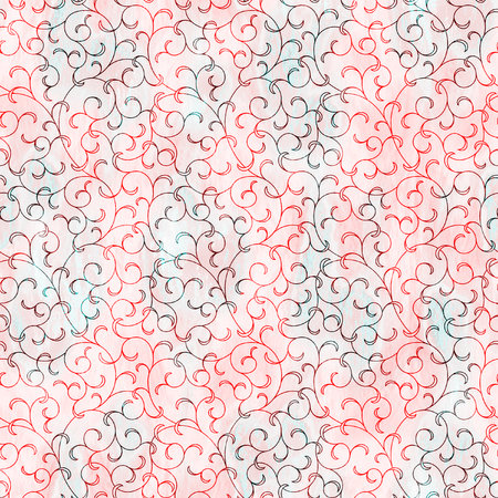 Seamless vector pattern with hand drawn zigzag stripes.の写真素材