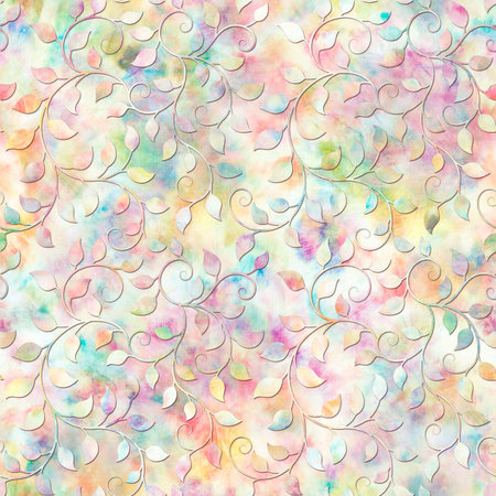 Seamless vector pattern with hand drawn floral pattern.の写真素材