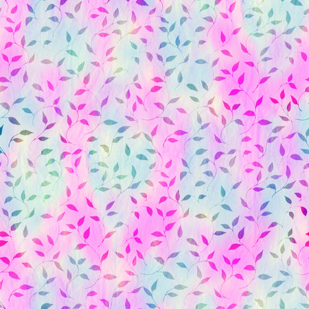 Seamless vector pattern with hand drawn leaves.の写真素材