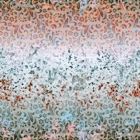 Seamless vector pattern with hand drawn zigzag stripes.の写真素材