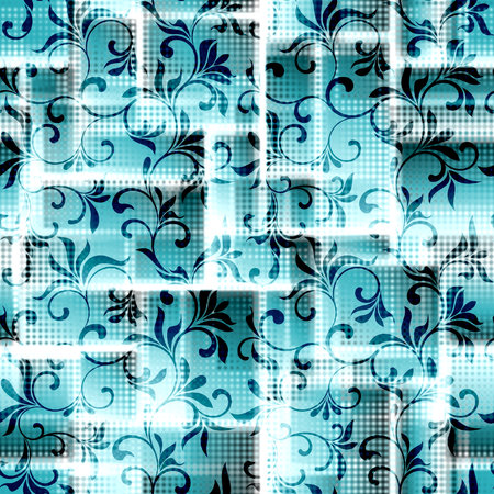 Seamless vector pattern with hand drawn zigzag stripes.の写真素材