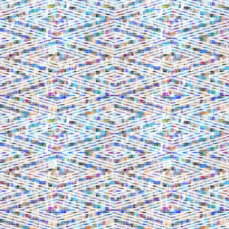 Seamless vector pattern with hand drawn zigzag stripes.の写真素材