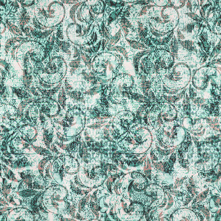 Seamless pattern with abstract ethnic ornament on old paper texture.の写真素材
