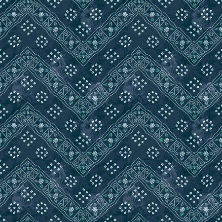 Seamless pattern with abstract ethnic ornament on old paper texture.の写真素材