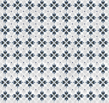 Seamless vector pattern with hand drawn zigzag stripes.の写真素材