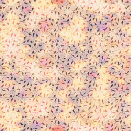 Seamless pattern with abstract ethnic ornament on old paper texture.の写真素材